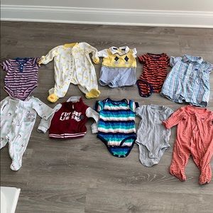 10 piece lot of size 9 months boys clothes